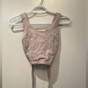 Wilfred tie around crop top in pastel purple size small